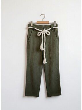 The Great. The Highwaist Trouser, Size 25, Army,  green, NWT